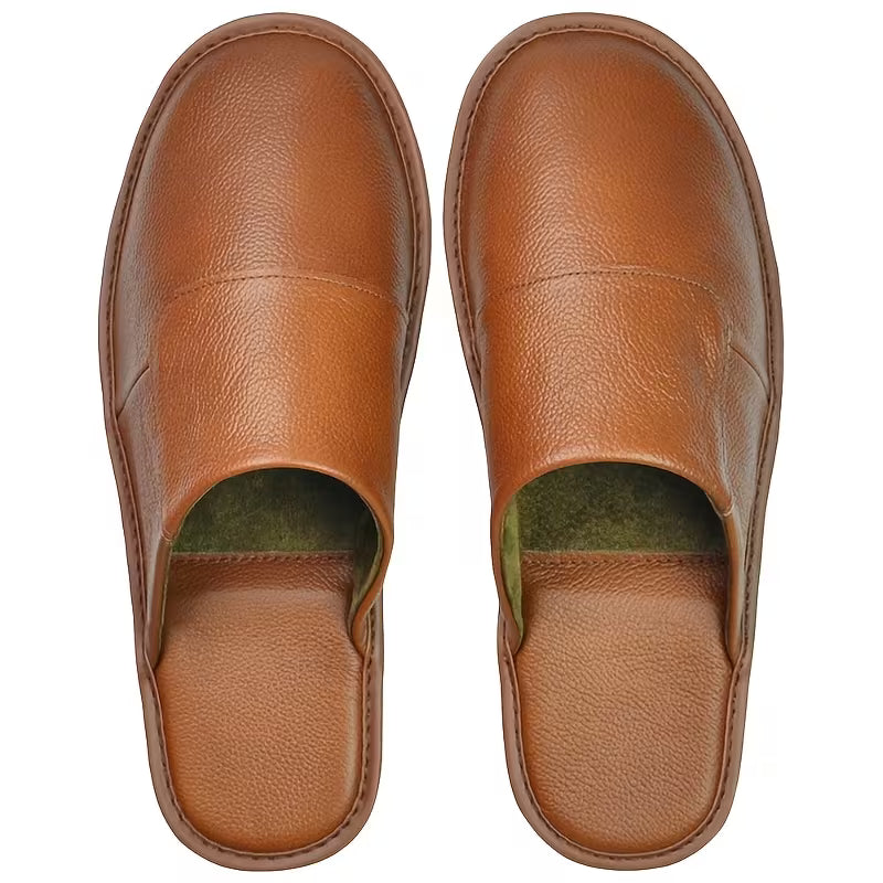 Spring Autumn Summer Leather Slippers Homes in Indoor Slipper Spring Autumn Summer Men Women
