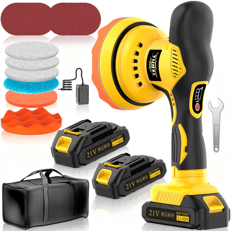 Portable Cordless Car Polishing Machine Set, Multi-Speed Adjustable Electric Polisher