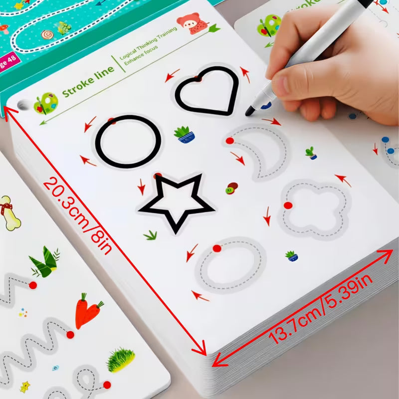 Reusable Magic Practice Copybook Set