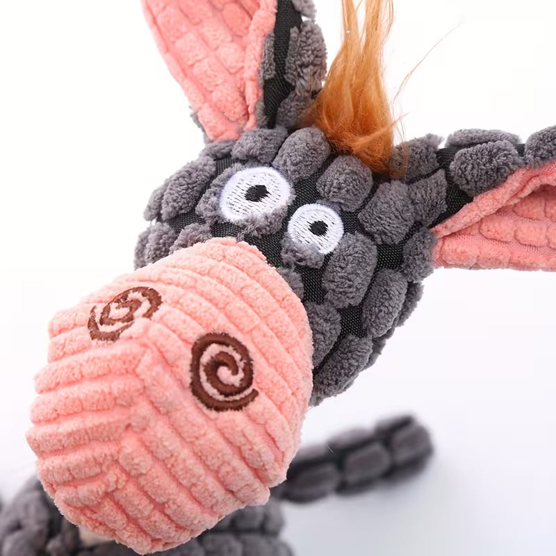 Plush Donkey Shaped Pet Dog Toy