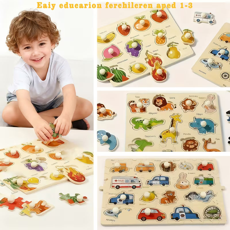 2-Piece Wooden Geometric Shape Sorter for Toddlers