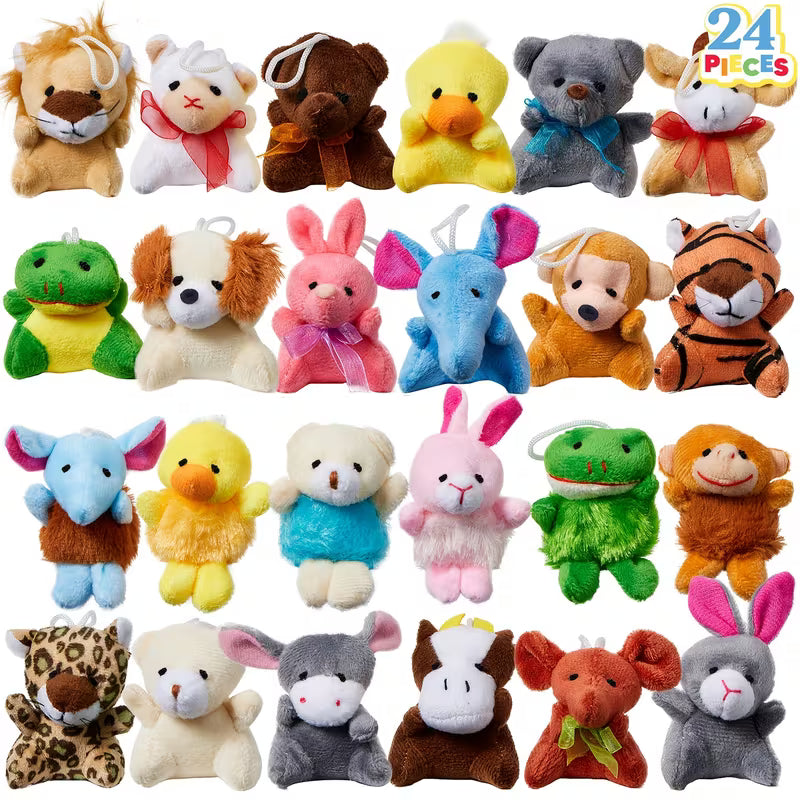 SYNCFUN 24-Piece Stuff Animal Plush Toy Can Be Placed in Easter Eggs