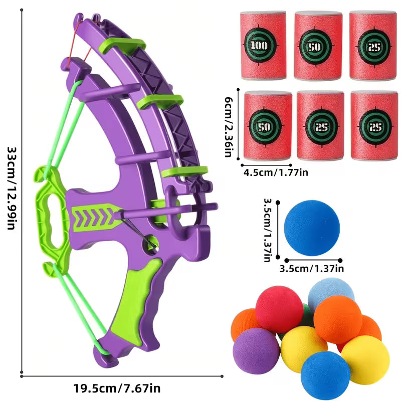 Blue Purple Interactive Archery Dart Sports Game Set with Colorful Balls