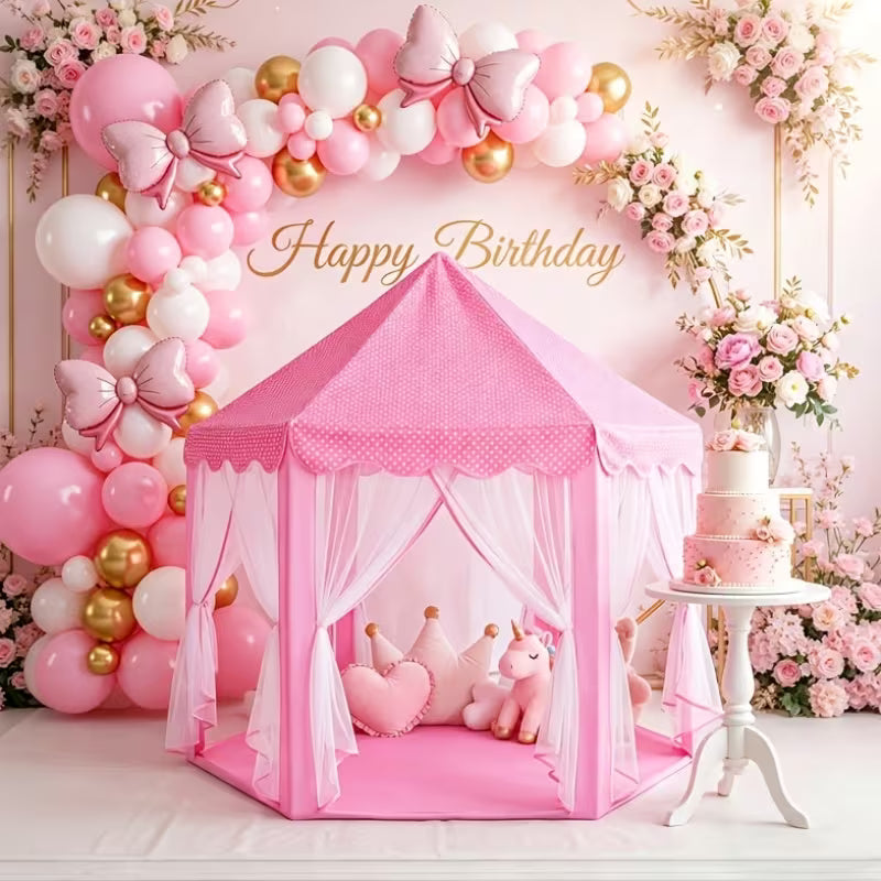 Pink Princess Hexagon Game Tent