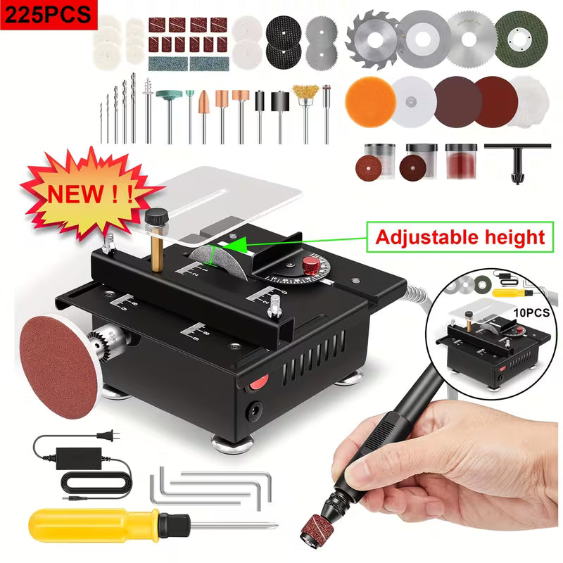 Desktop Saw, Multifunctional Portable Mini Table Saw, Adjustable Set, Wood