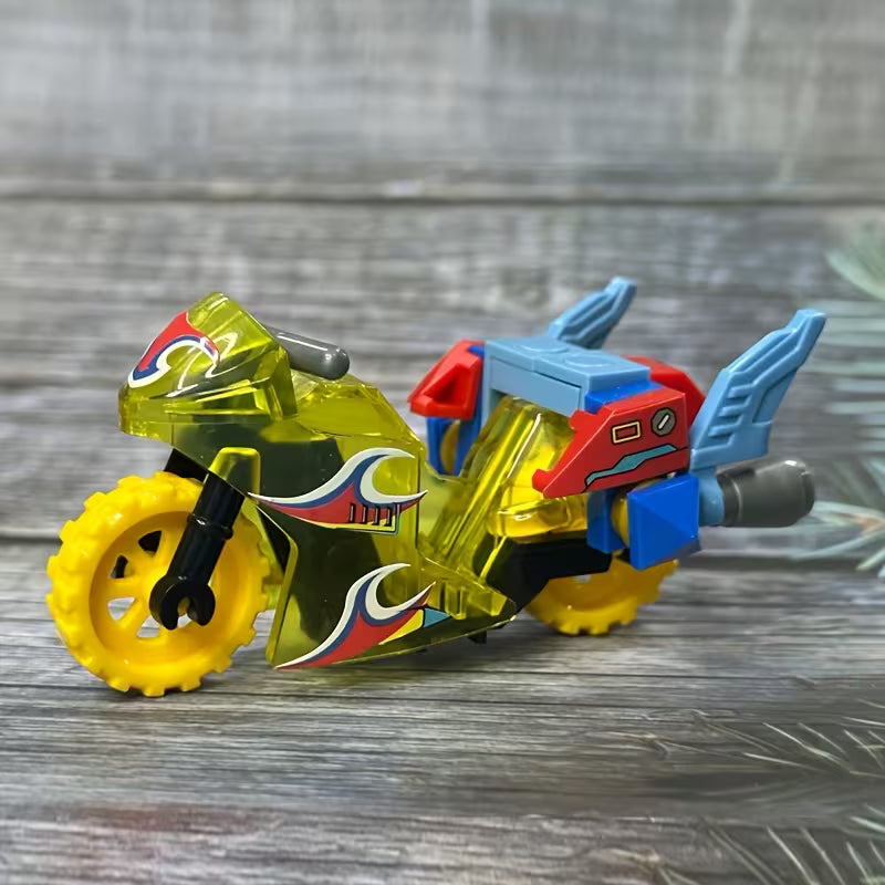 Motorcycle Building Block Assembly Toy, Durable ABS Material, Picture Assembly
