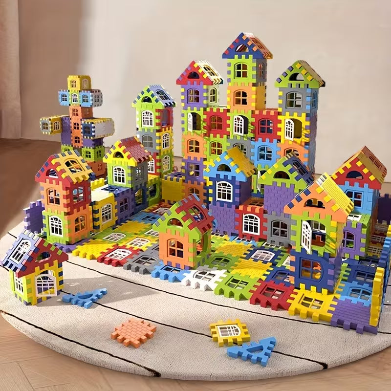 140-Piece Educational Building Block Set Plastic