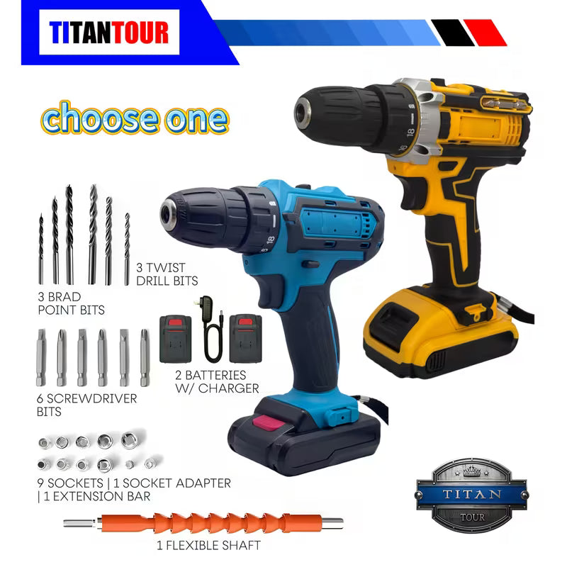 21V Drill Set (1200Mah Battery And Fast Charging)
