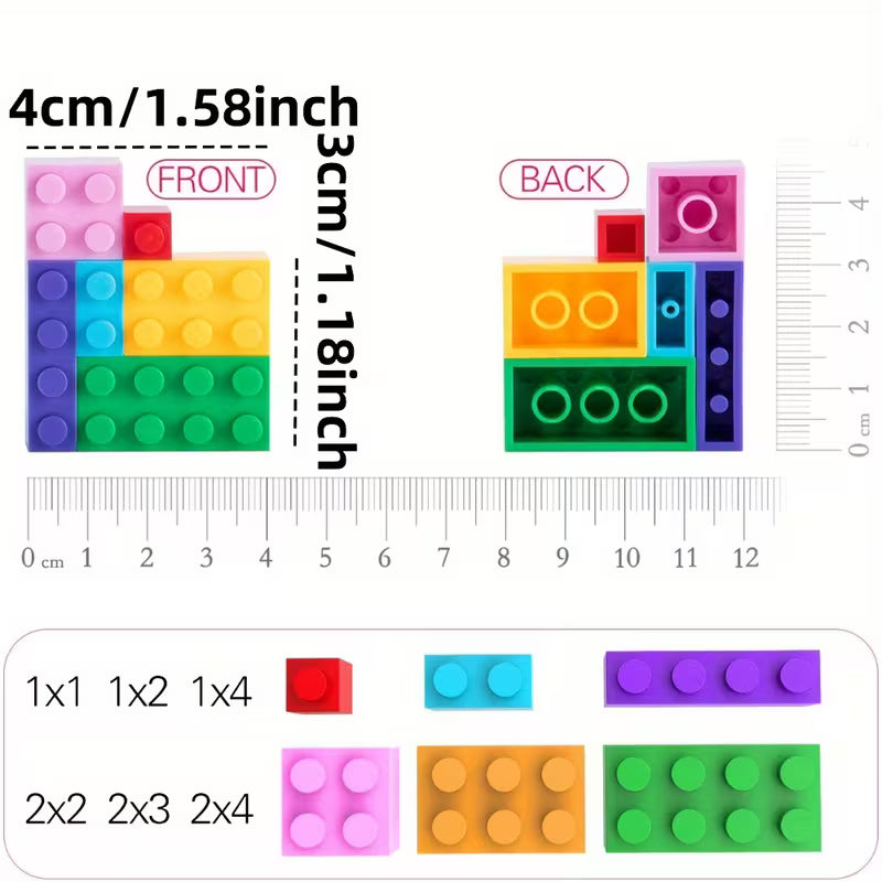 500-Piece Bagged Children's Educational Building Blocks