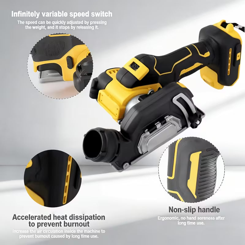 Brushless Electric Mini Circular Saw - Features Quick Blade Change Without Wires
