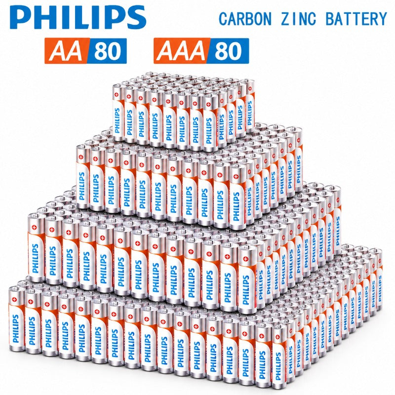 Philips Premium AAA R03 And AA R6 Carbon Zinc Batteries