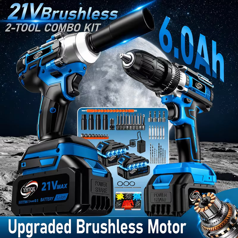Lithium Battery Brushless Cordless Electric 2-4pcs Set, Industrial