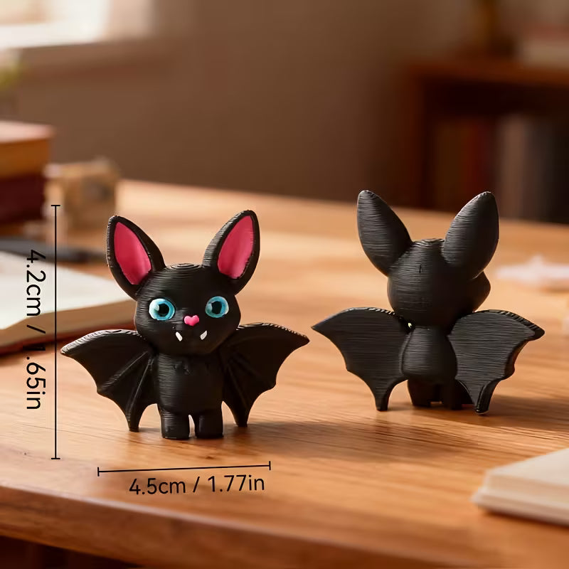 1 Upside-Down Bat Statue Car Ornament, Suitable for Home Desktop Decoration and Office Desk Display