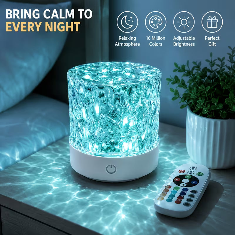 2026 Upgraded USB-Powered Aurora Water Ripple Projection Smart Light, Rotating Multicolor