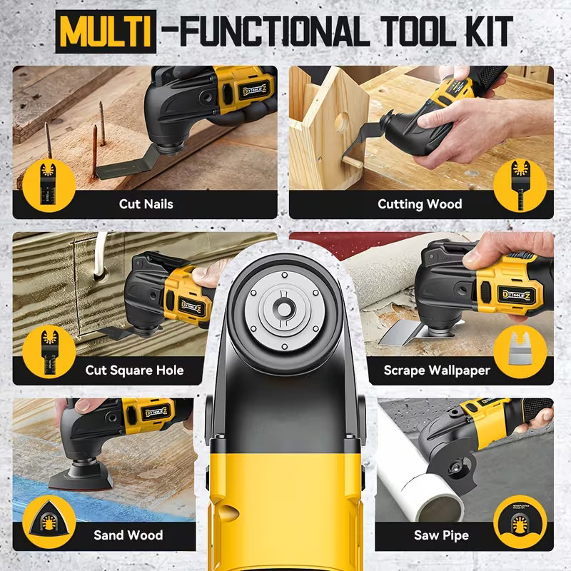 Diytoolifz Oscillating Multi Tool Compatible for Dewalt 20V/Compatible for 18V Battery: Cordless