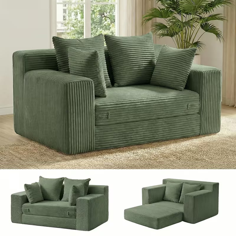 Boneless Couch Loveseat Sleeper, Convertible Sofa Bed Folding Couch Bed Foldable