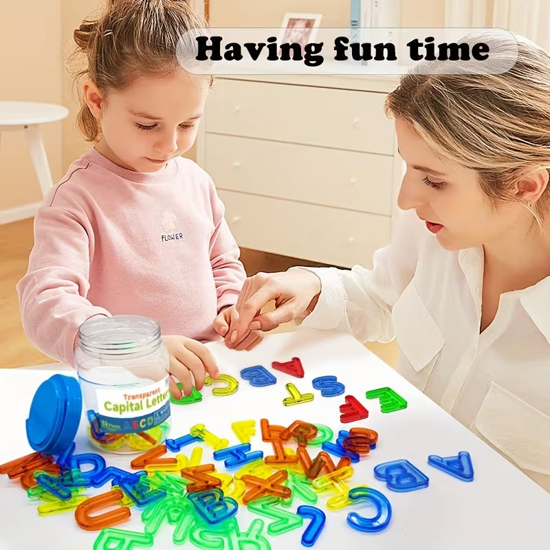 ROYLANZ Translucent Capital Letters Toys Math Manipulatives Light Table