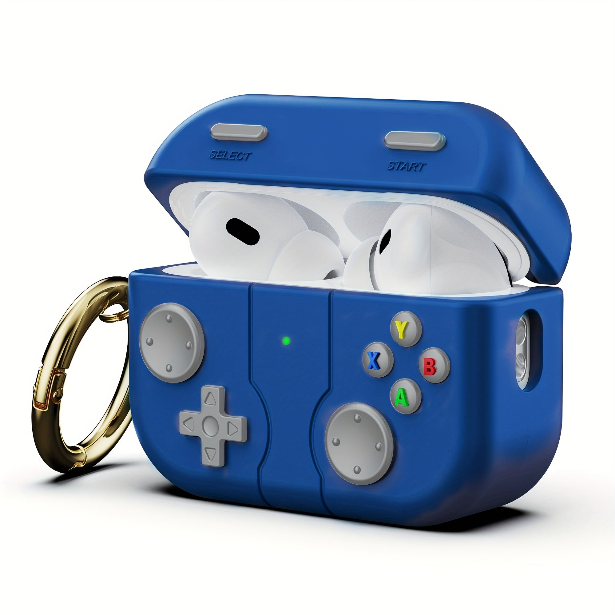 Suitable for AirPods 4, New Cartoon Anti-Scratch Gaming Console Style, Golden