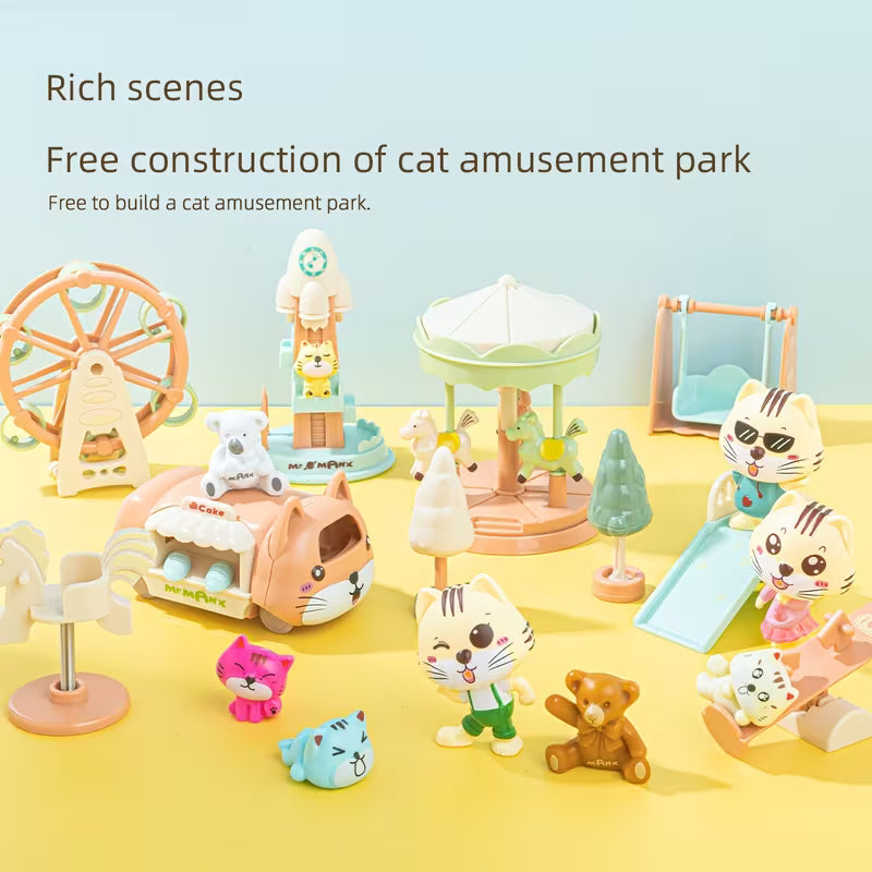 Simulation Pet Playing House Educational Toy Cat Doll Amusement Park
