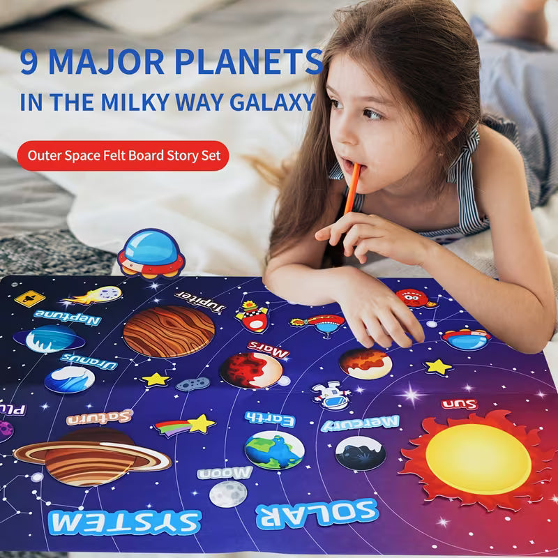 41-Piece Space Sensory Board Story Set