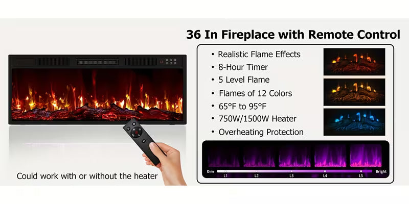 70" Fireplace Tv Stand, Wood