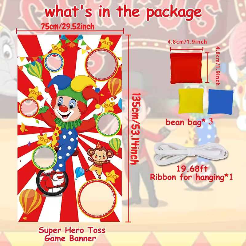 Carnival Bean Bag Toss Game Banner