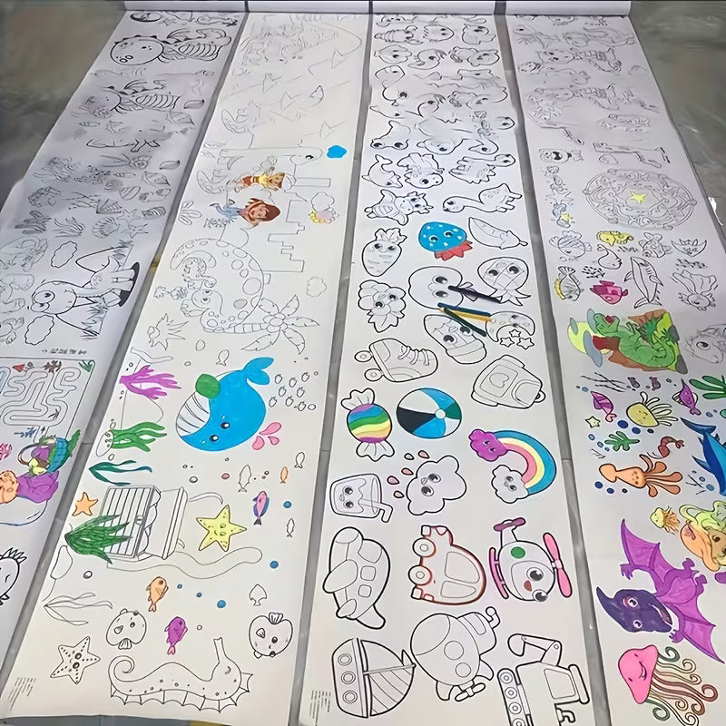 3-Volume Fun Coloring Scroll Set