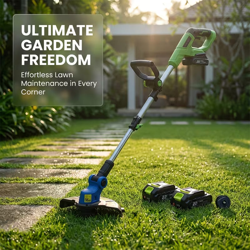 Saker 22V Weed Wacker, Electric String Trimmer Cordless With 2x2.0Ah Battery