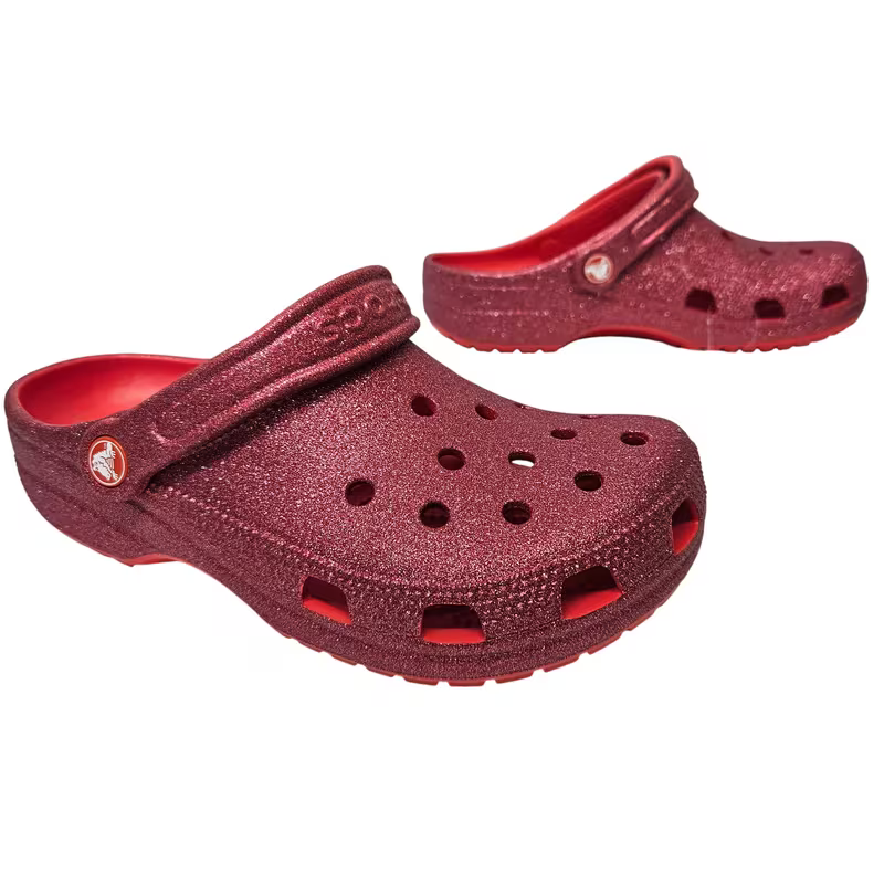 Crocs Classic Glitter Clog Red Women's 205942-6ZR