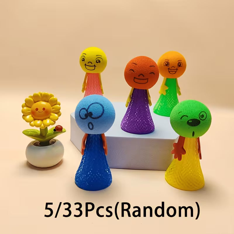 5/33-Piece Creative Bounce Small People Children EVA Toys Colorful