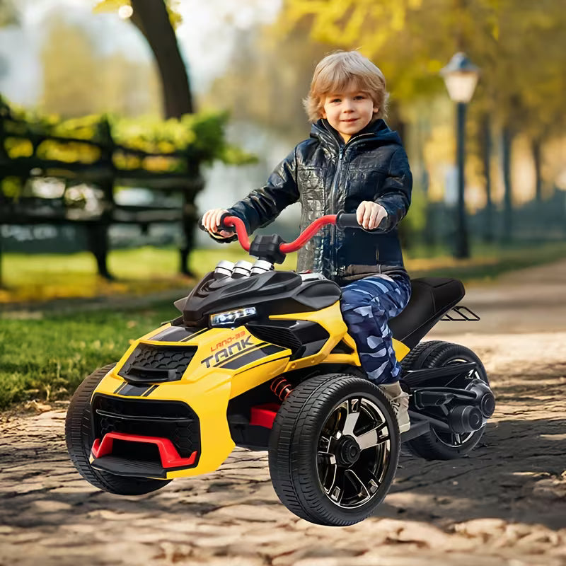 12V ATV Kids Electric Ride on Car Three-wheel Electric Car for 3+