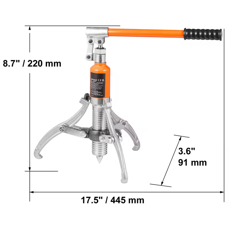 VEVOR Hydraulic Gear Extractor, 5 Ton Capacity, Versatile 2/3 Jaw Design
