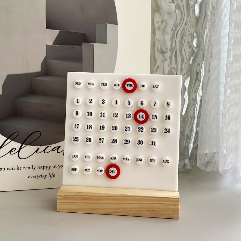 Creative Calendar Mini Desktop Calendar, Office Desktop Decoration, Holiday Decorative Calendar