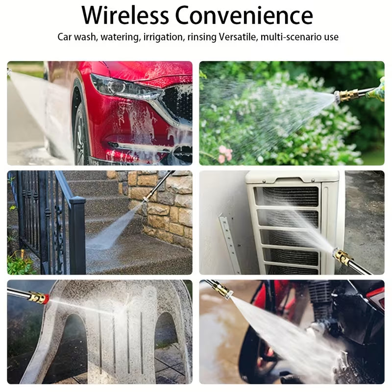 Wireless High-pressure Cleaner with Rechargeable Battery