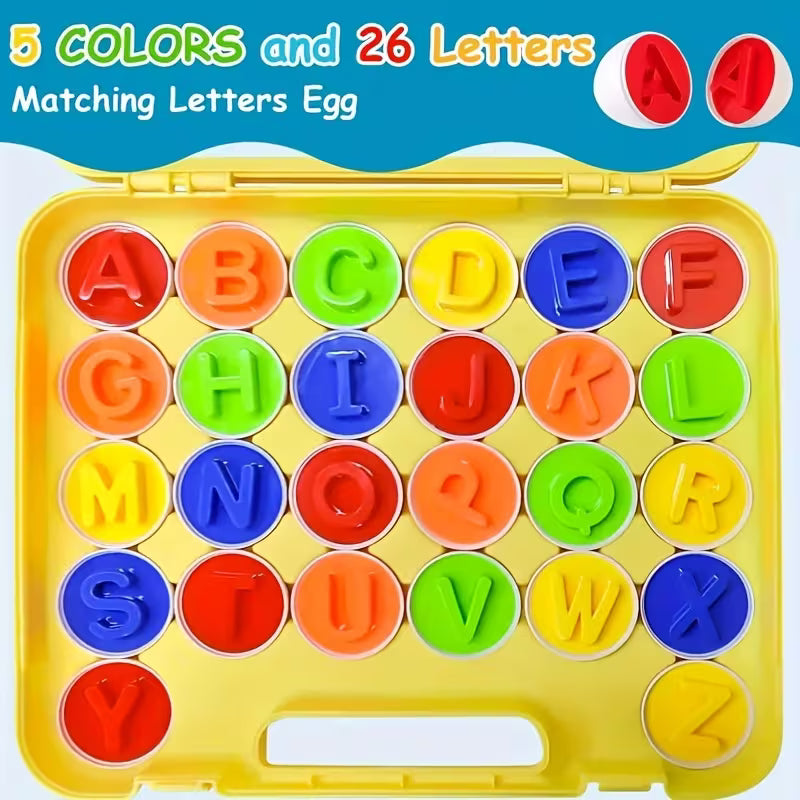 26-Piece Alphabet Matching Eggs -- Colorful Letter Classification