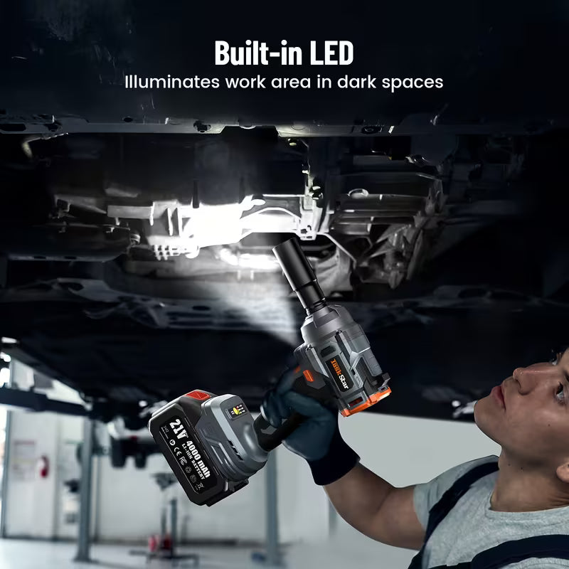 Taskstar 450Nm Cordless Impact Wrench, Includes 4.0Ah Battery And Quick Charger