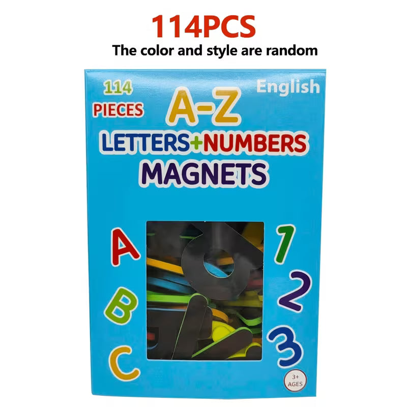 114/234-Piece Colorful Magnetic Letter Stickers
