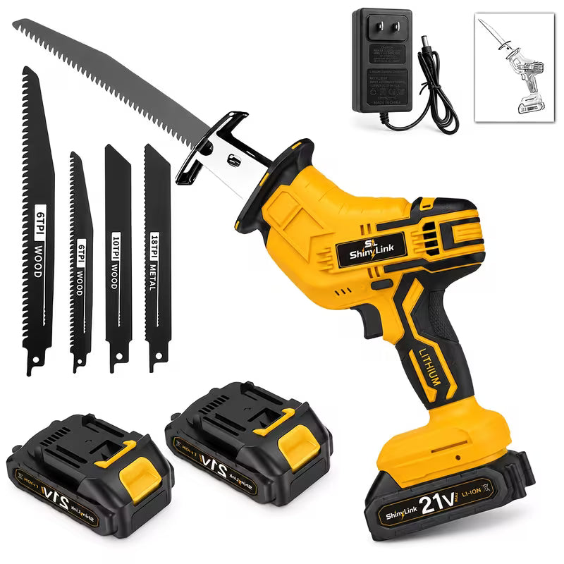 Multi Functional Reciprocating Saw, Wireless Woodworking Saw, Garden Saw, Kit