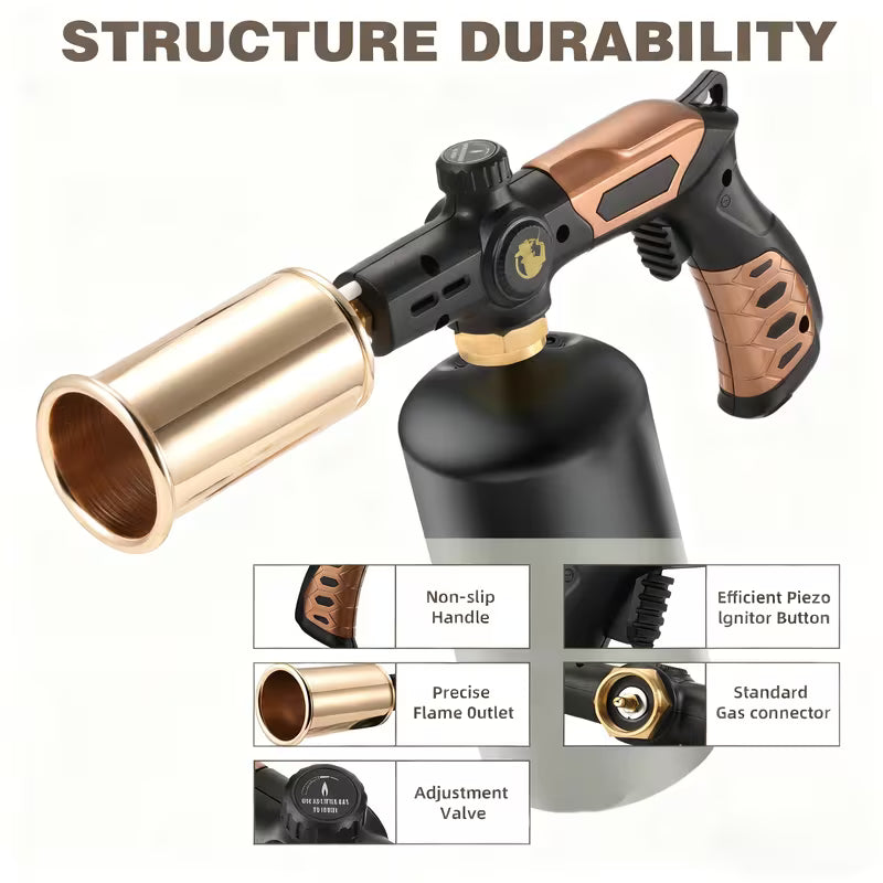 High Power Propane Torch, Adjustable Flamethrower, Perfect For Creative Baking, Outdoor Barbecues
