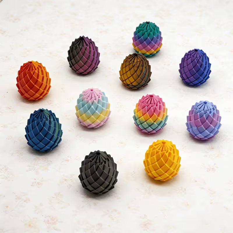 3D Printed Transformable Rotatable Dragon Egg Model Ornament