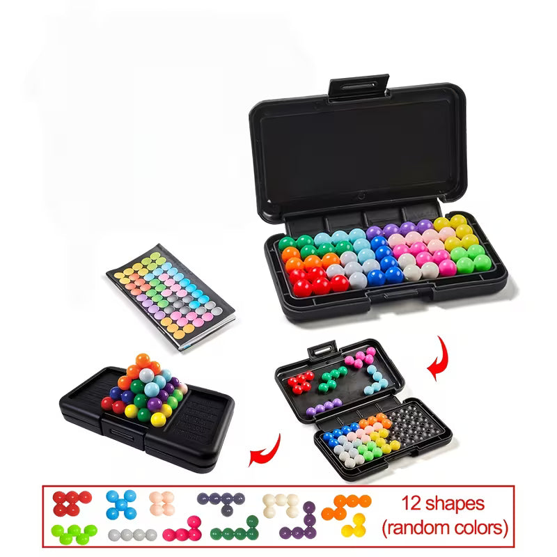200 Levels 3D Pyramid Unlock Puzzle 2D/3D Logic Training Travel Desktop
