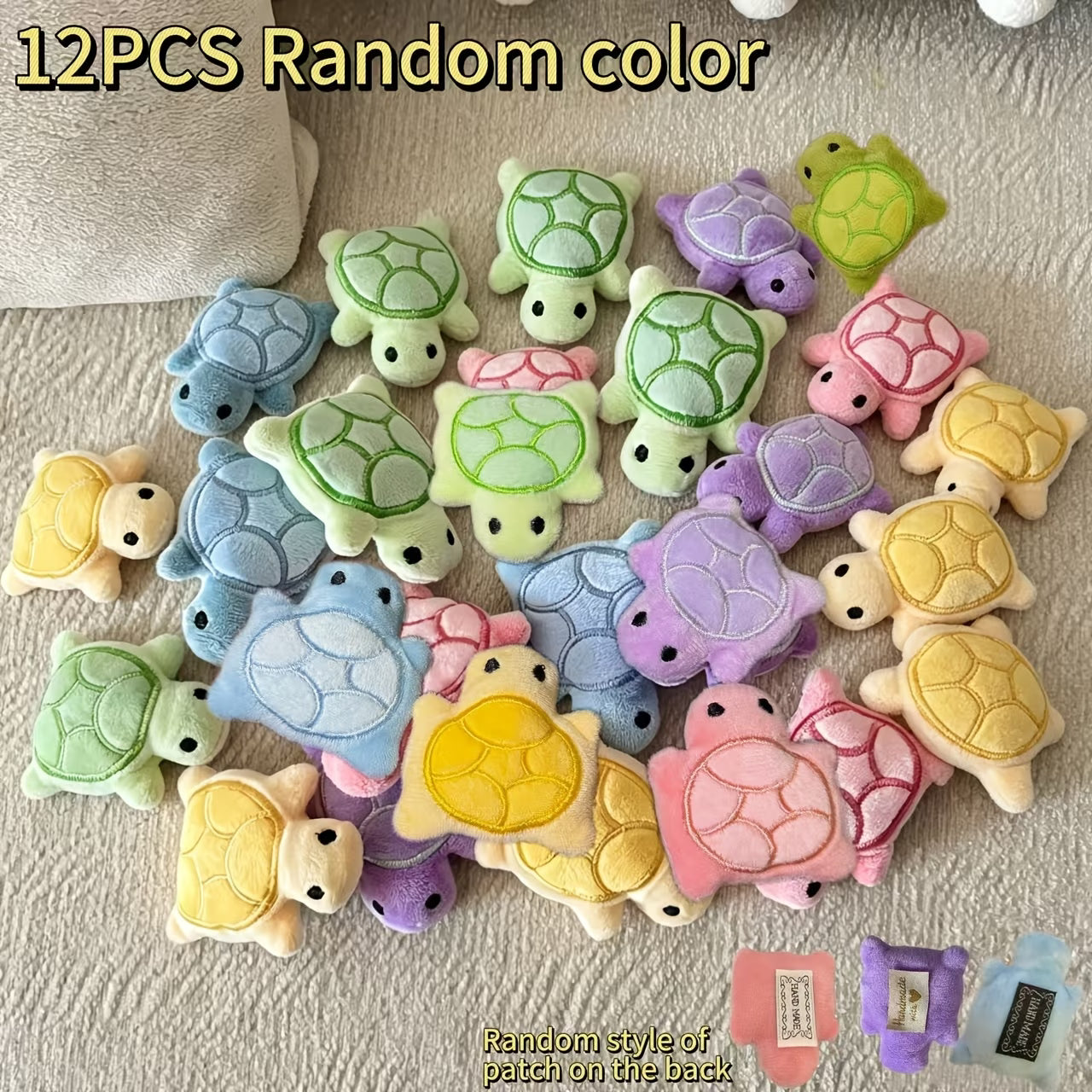 Mini Cute Turtle Pet Plush Toys Set, Random Color