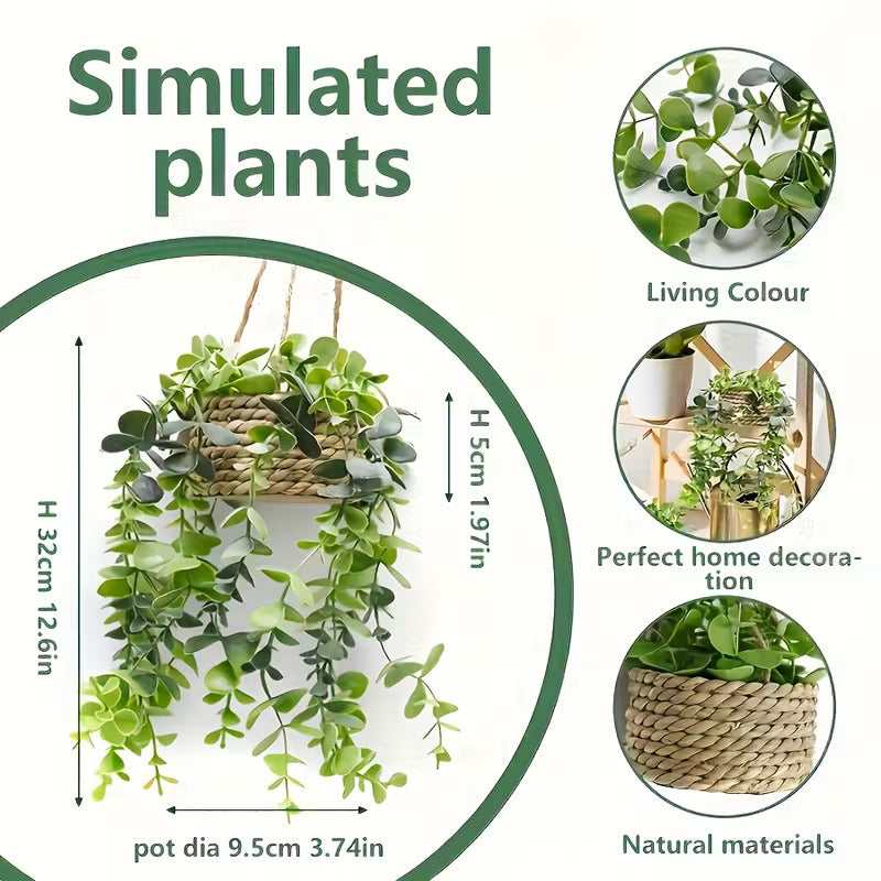 1P-Pcs Hot-Selling Creative Green Plant Wall Hanging, Wall Decor, Artificial Plastic