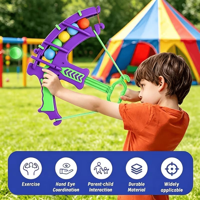 Blue Purple Interactive Archery Dart Sports Game Set with Colorful Balls