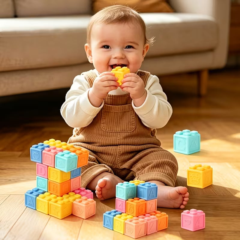 Soft Rubber Building Block Puzzle Toy