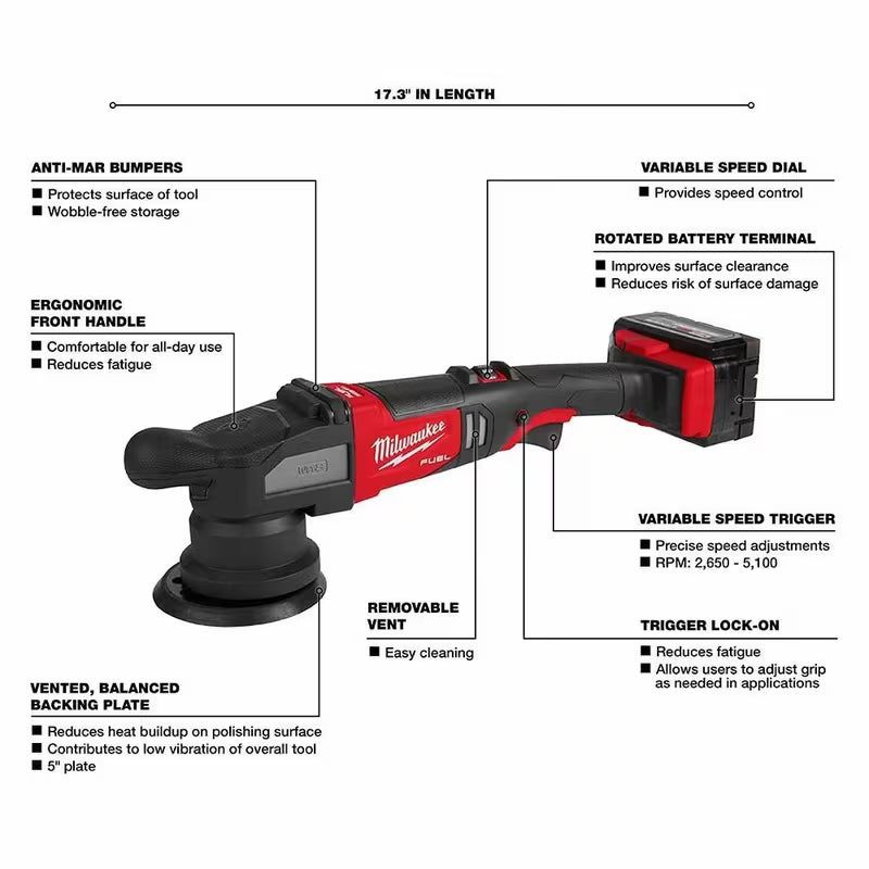 Milwaukee 2684 M18 FUEL 15mm Random Orbital Polisher Kit
