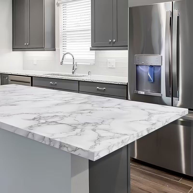 1 Roll 0.15Mm Thick Imitation Marble PVC Wallpaper - Fume Cupboard Stove Wall Stickers, High