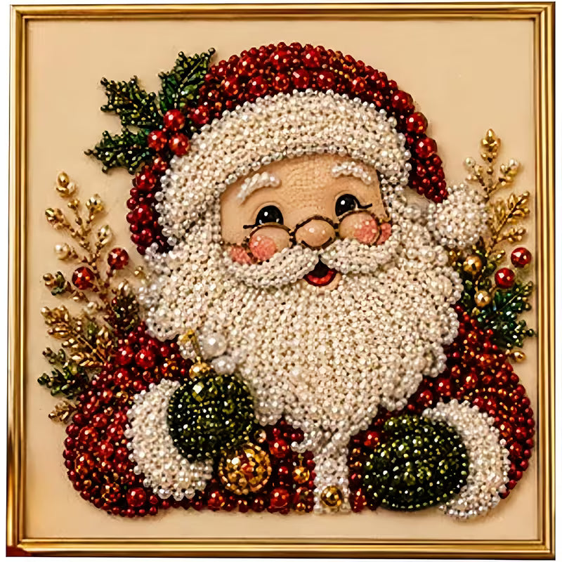 Christmas Colored Pearl Diamond Painting, Suitable for Adults And Beginners, Frameless 3D