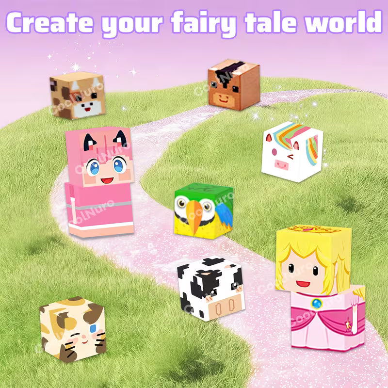 20/34-Piece Characters and Animals Magnetic Building Blocks