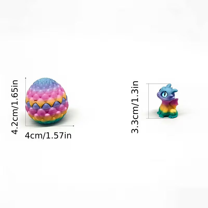 16-Piece Multicolor Gradient Decorative Dragon Eggs + Cute Dragon